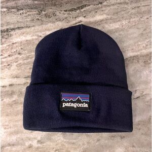 New! Patagonia navy blue wool beanie